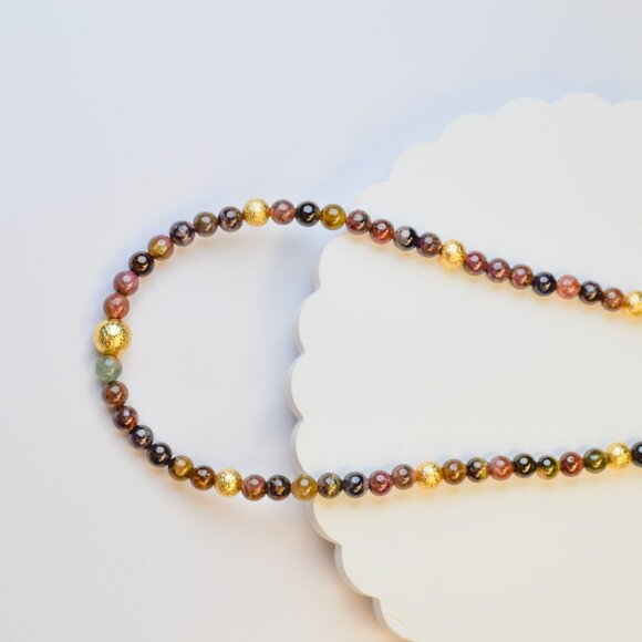 Tourmaline & Gold Accent Necklace 15-17" - Picture 7 of 9